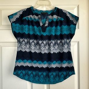 Stripe-paisley top